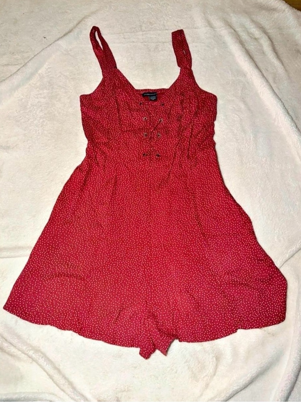 American Eagle Outfitters Red Polka Dot Romper